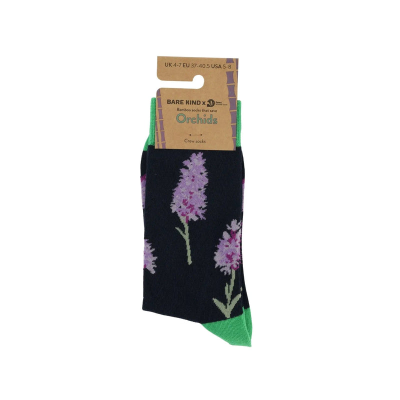 Barekind NZ Socks Save the Orchid Bamboo Socks Save the Orchid Bamboo Socks