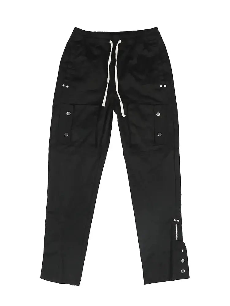 Breasted Slit Cargo Pants with Drawstring Detail – view 6