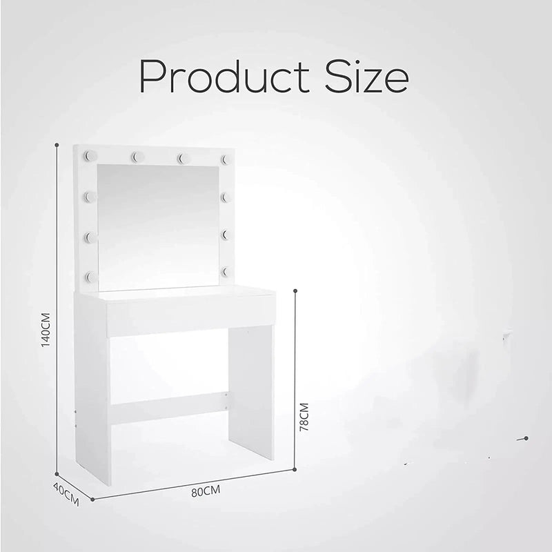 sue-e furniture Dressing tables "York' LED Light Dressing Table and Stool "York' LED Light Dressing Table and Stool