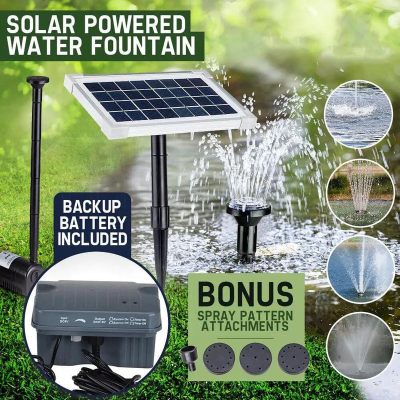 salelink.co.nz Unbranded Solar Fountain Pump with Backup Battery Solar Fountain Pump with Backup Battery | Action Outdoors NZ