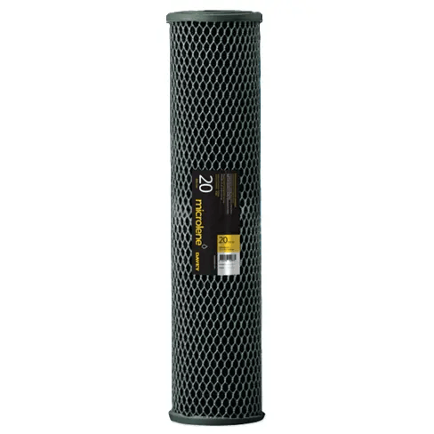 Davey Microlene 20" Jumbo Pleated Carbon Impregnated Filter Cartridge - Sediment & Chlorine Reduction, Fits 20" Jumbo