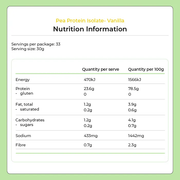 Kiwi Nutrition Plant Based Protein Pea Protein Powder - Vanilla 1kg Pea Protein Powder - Vanilla 1kg | NZ