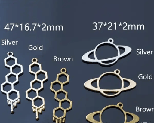 Metal Frame for Pendant - Planet / Honeycomb for Resin Jewelry Making Jewellery Blanks – view 1