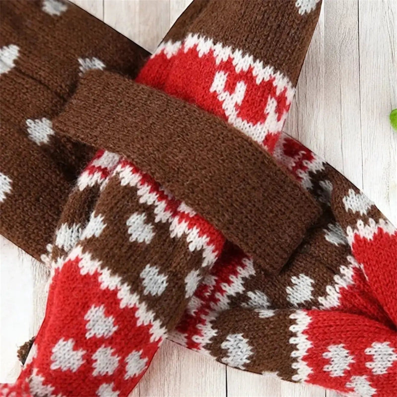 DogTreatNZ Cozy Knitted Dog Scarves With Pom Pom Tassels For Cold Weather Cozy Knitted Dog Scarves With Pom Pom Tassels