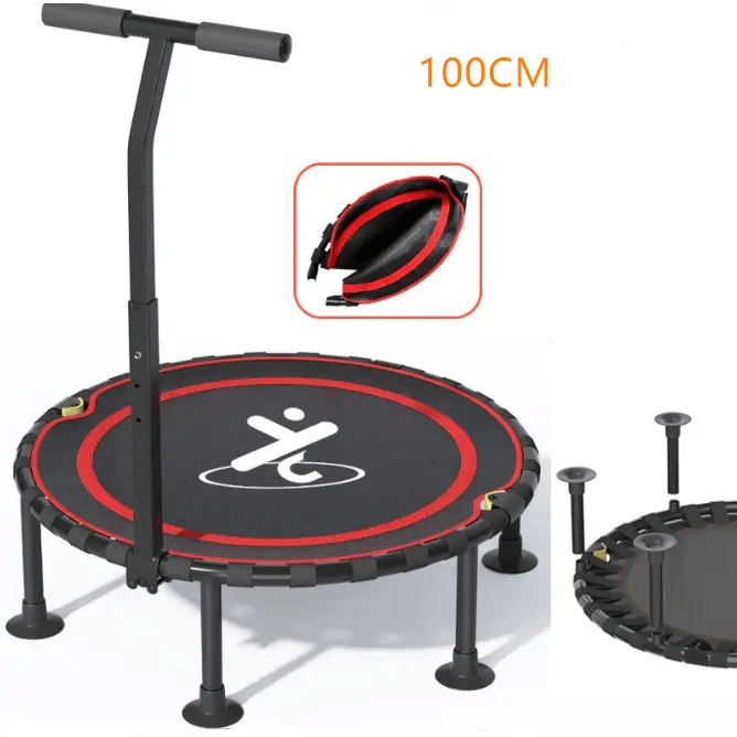 40'' Foldable Trampoline Rebounder with Adjustable Handle – view 1