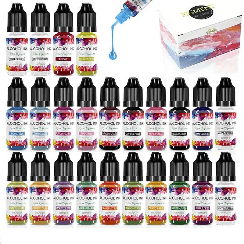 salelink.co.nz Unbranded 24 Bottle Resin Pigment Kit Liquid Dye 24 Bottle Resin Pigment Kit Liquid Dye Set