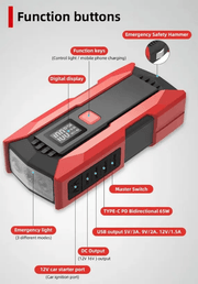 salelink.co.nz Unbranded 20000mAh Car Jump Starter Fast Charging 20000mAh Car Jump Starter Two Way 65W PD Fast Charge