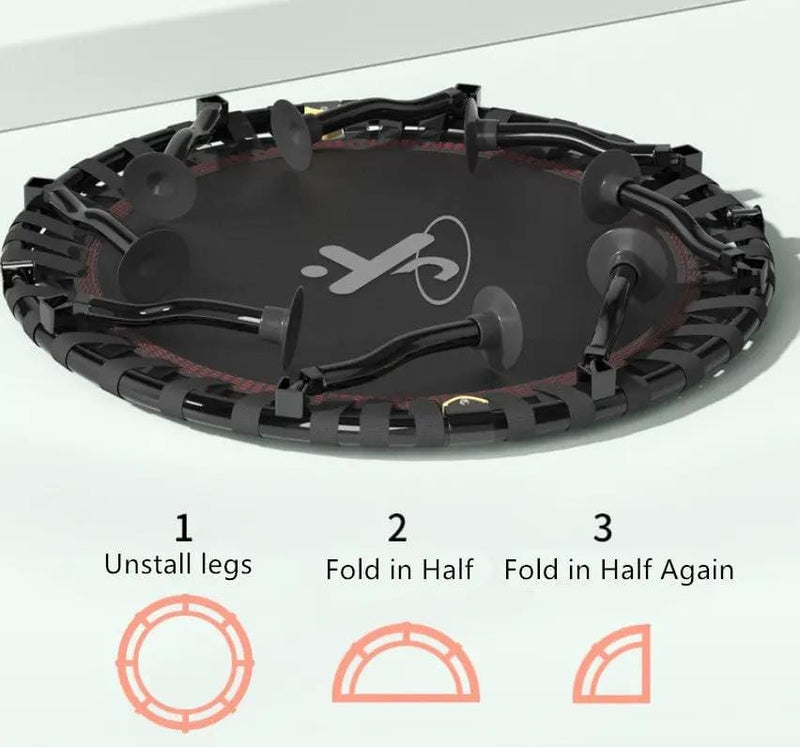48'' Foldable Trampoline Rebounder with Adjustable Handle – view 3