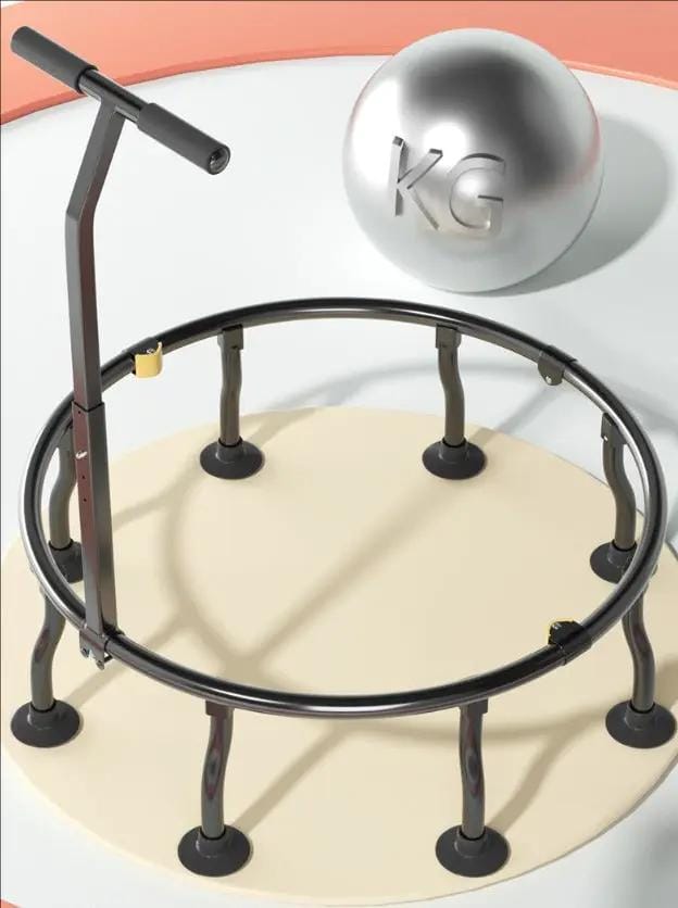 48'' Foldable Trampoline Rebounder with Adjustable Handle – view 4