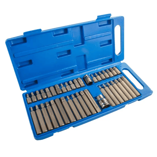 40Pcs Allen Torx Hex Key Star Spline Bit Set Blow Molded Case 3/8" & 1/2" – view 1