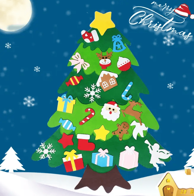 salelink.co.nz Unbranded DIY Felt Christmas Tree Set DIY Felt Christmas Tree Set (PR5126 (3)) | Action Outdoors NZ