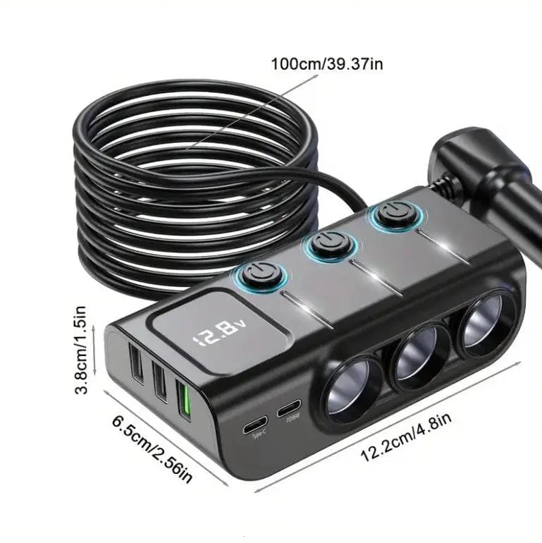 PD Fast Charging Car Lighter Adapter Splitter Cigarette Lighter Socket – view 2