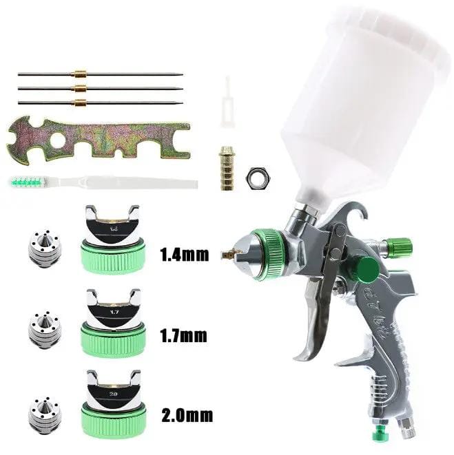 salelink.co.nz Unbranded Spray Gun HVLP Gravity Gun HVLP Gravity Feed Spray Gun Kit With Three Tips