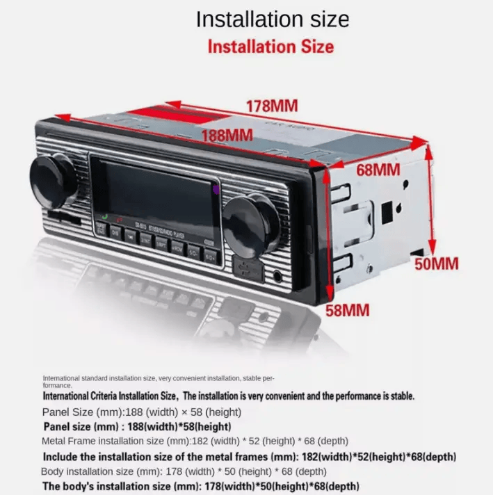 salelink.co.nz Unbranded Bluetooth Radio Car Stereo Player Bluetooth Radio Car Stereo Player | Action Outdoors NZ