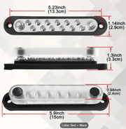 salelink.co.nz Unbranded 2x Bus Bar Terminal Block Dual Bus Bar Terminal Block 48V Power Distributor