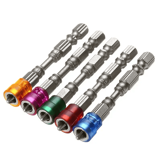 5pcs Magnetic Drill Bit Set - 65mm S2 Steel Phillips Head, 1/4 Inch Hex Shank For Power Screwdriver – view 2