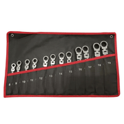 12Pc Metric Flexi Head Ratchet Spanner Wrench Set 8mm - 19mm Combination – view 3