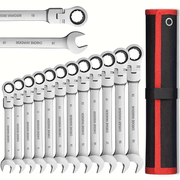 12Pc Metric Flexi Head Ratchet Spanner Wrench Set 8mm - 19mm Combination – view 1