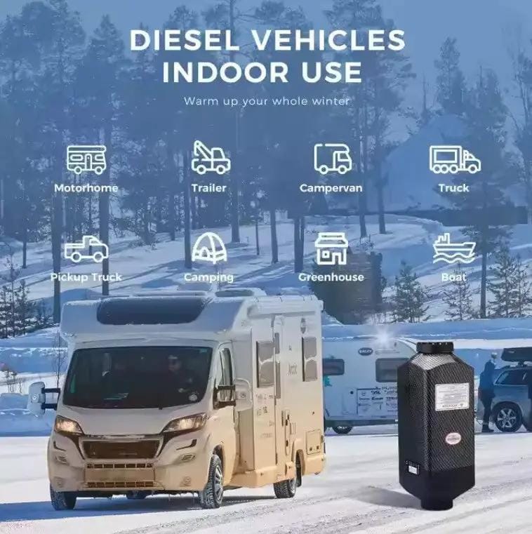 salelink.co.nz Unbranded 12V 2KW Diesel Air Heater Bluetooth App 12V 2KW Diesel Air Heater Bluetooth App | Action Outdoors NZ