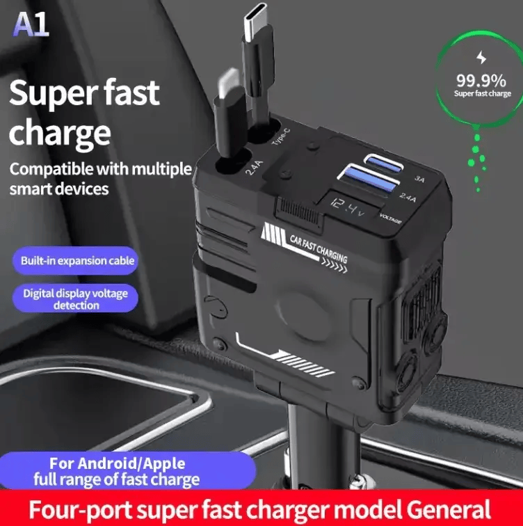 Cigarette Light Adapter Charger with Type C Cable – view 5
