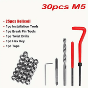 30PCS M5 Helicoil Type Insert Thread Repair Tool Kit – view 2