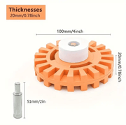 4inch Rubber Eraser Wheel Adhesive Remover Vinyl Decal Graphics Removal Tool – view 2