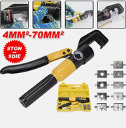 Hydraulic Crimping Tool 8 Ton Wire Force Terminal Crimper Cable 9 Dies 4-70mm – view 6