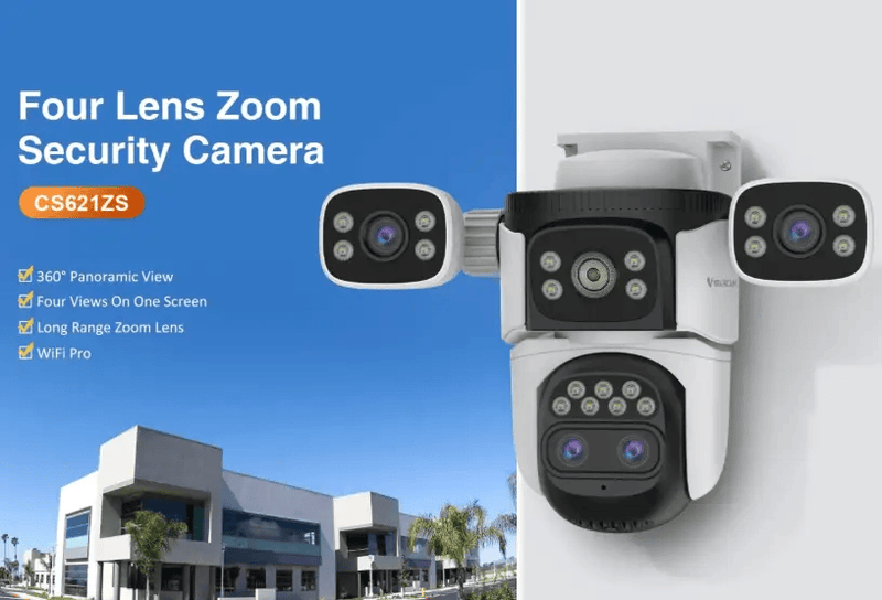 salelink.co.nz Unbranded Outdoor Security Camera Four Lens Outdoor Security Camera Four Lens | Action Outdoors NZ