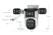 salelink.co.nz Unbranded Outdoor Security Camera Four Lens Outdoor Security Camera Four Lens | Action Outdoors NZ