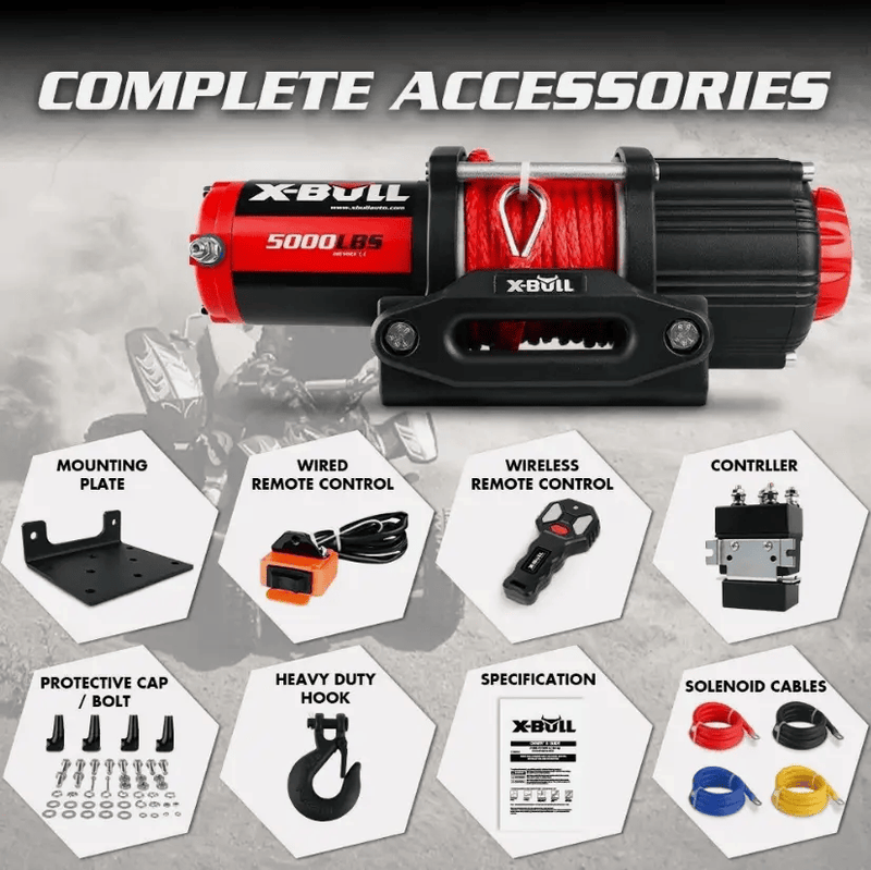 salelink.co.nz X-BULL X-Bull Electric Winch 5000LBS X-Bull Electric Winch 5000LBS | Action Outdoors NZ
