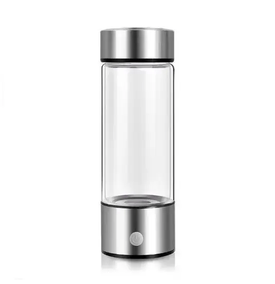 USB Rechargeable Hydrogen Water Generator Bottle 420ml Portable Glass Water Bottle – view 2
