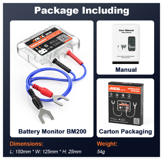 ANCEL 12V Car Battery Tester by salelink.co.nz