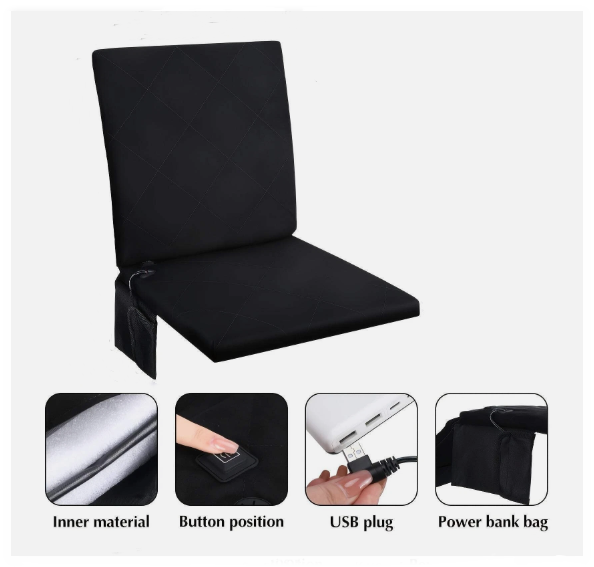Foldable Heated Seat Cushion 3 Adjustable Modes by salelink.co.nz