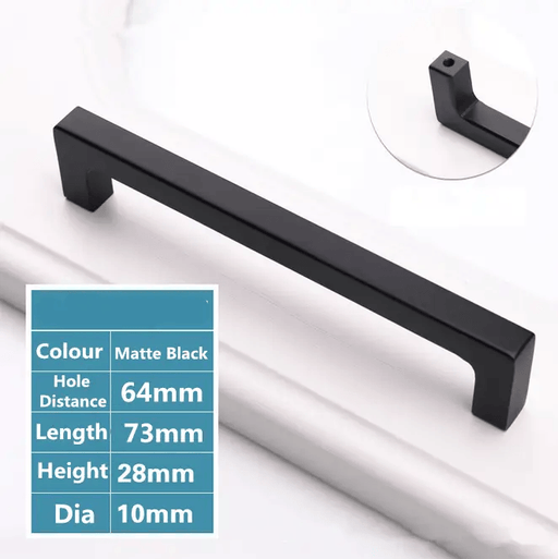 64MM Kitchen Cabinet Handle Drawer Black Cupboard Knob – view 2