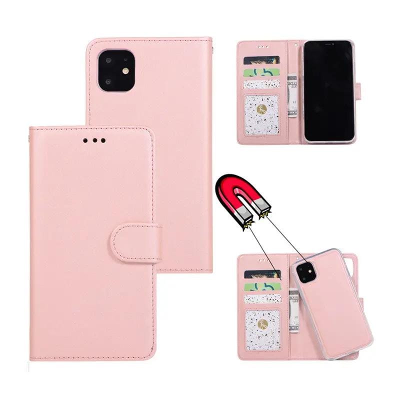 salelink.co.nz Unbranded iPhone 13 Pro Case Pink iPhone 13 Pro Case With 3 Card Wallet