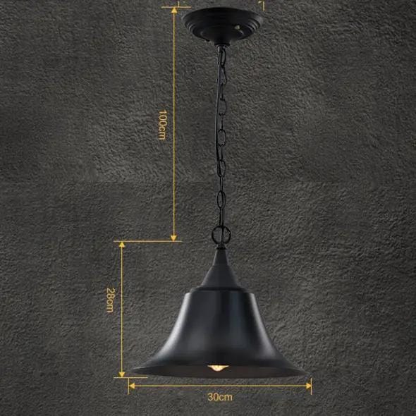 Industrial Pendant Light Hanging Ceiling Lamp Metal Black – view 3