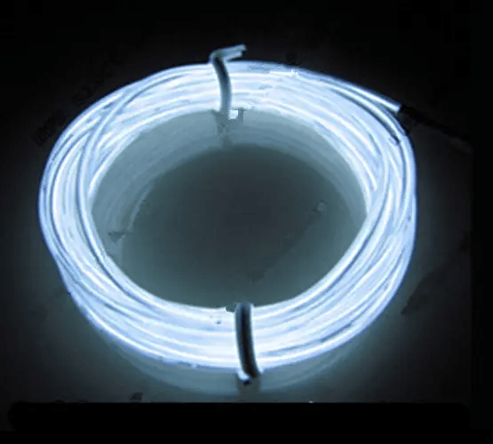 White 3M Battery Operated Neon LED EL Wire Glow Rope Flexible Waterproof 3 Modes – view 1