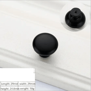 salelink.co.nz Unbranded Black Round Knob Handle Black Aluminum Round Cabinet Knob For Drawers