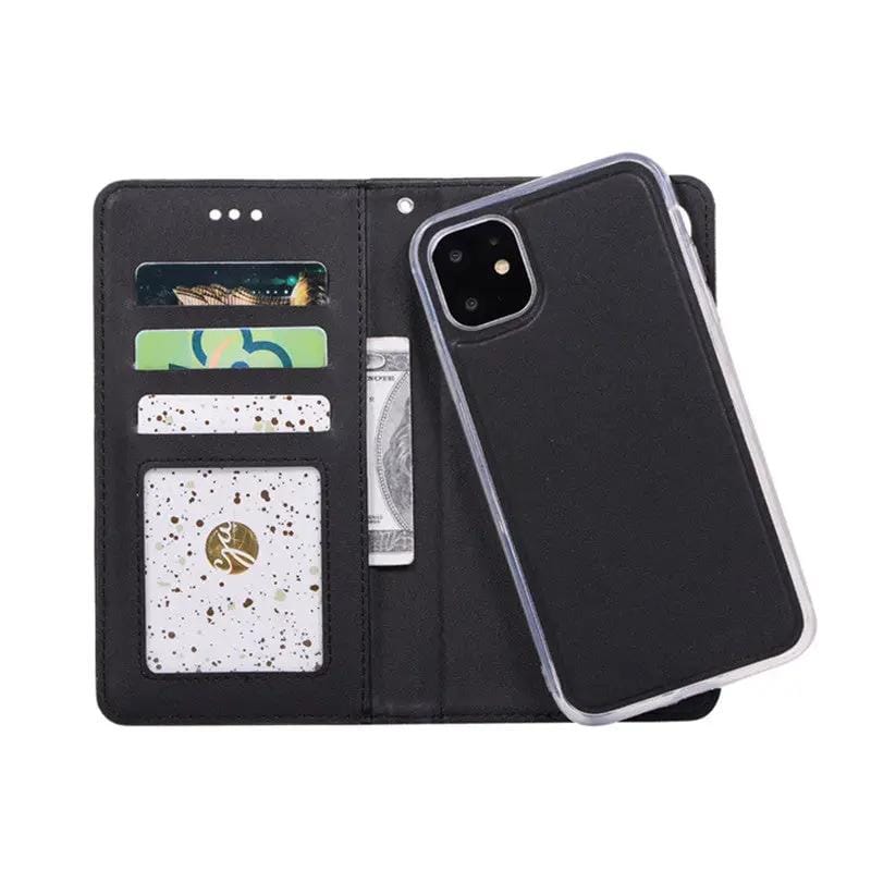 salelink.co.nz Unbranded iPhone 13 Pro Case iPhone 13 Pro Case With 3 Card Wallet Magnetic Black