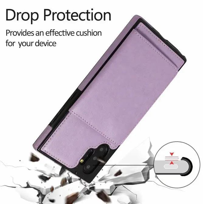 Samsung Note 10 Case Back Flip Wallet PU Leather Cover with Card Slots – view 2