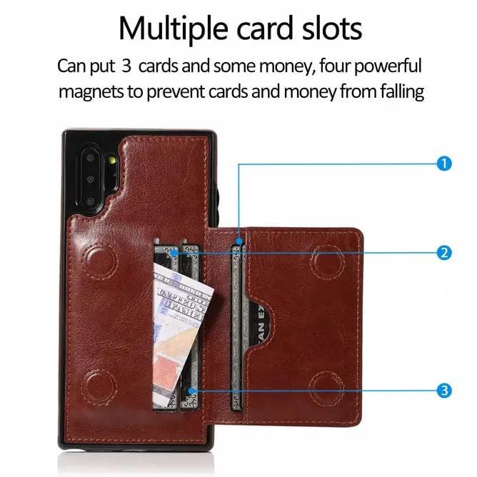Samsung Galaxy Note 10 PU Leather Back Flip Wallet Case With Card Slots – view 3