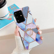 Samsung S20 Plus Marble Geometric TPU Case With Ring Holder – view 3
