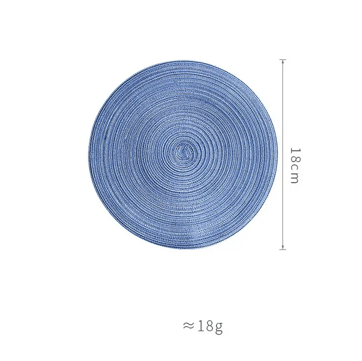 salelink.co.nz Unbranded 18cm Pack of 4 Coaster Placemats Blue 18cm Woven Coaster Placemats Pack Of 4