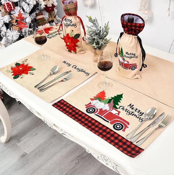 Christmas Placemats Set of 4 46x34cm Dining Table Mats – view 3