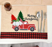 salelink.co.nz Unbranded SET 4 x Dining Table Mat Placemat Christmas Set Of 4 Christmas Placemats 46x34 Cm Insulated