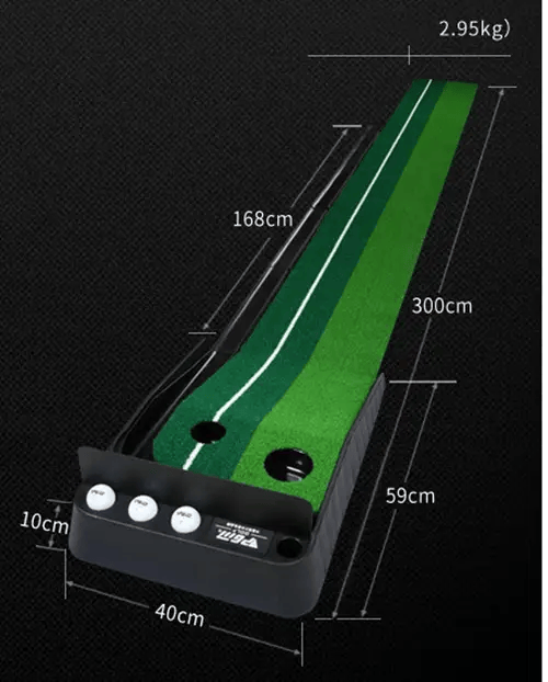 3M Golf Practice Putting Mat With Gravity Ball Return For Training – view 3