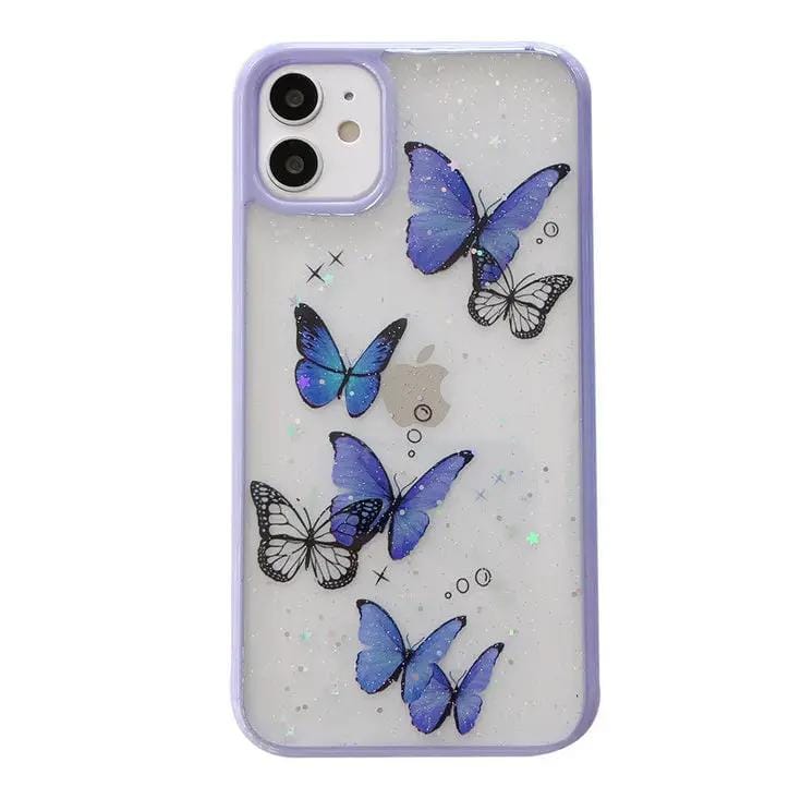 salelink.co.nz Unbranded iPhone 11 Pro Max Case Butterfly Purple iPhone 11 Pro Max Butterfly Purple Clear Case