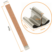 20x Wooden Candle Wicks With Sustainer For DIY Projects – view 2