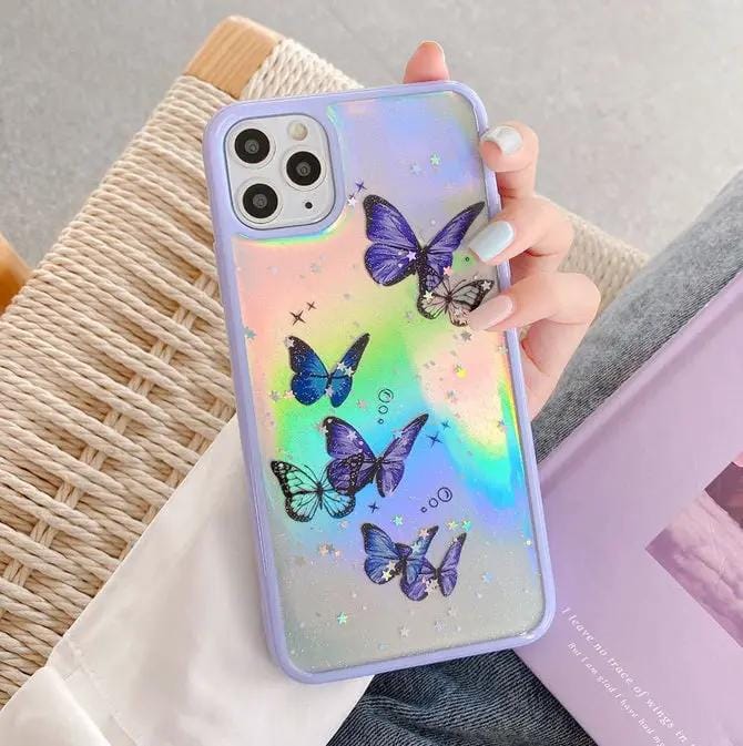 salelink.co.nz Unbranded iPhone 11 Pro Max Case Butterfly Purple iPhone 11 Pro Max Butterfly Purple Clear Case