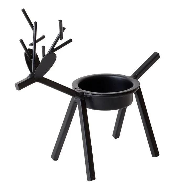 Iron Reindeer Tea Light Holder For Christmas Decor And Night Glow